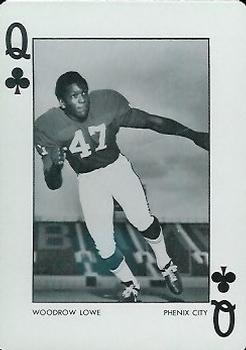 1973 Alabama Crimson Tide Playing Cards (White Backs) #Q♣ Woodrow Lowe Front