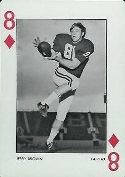 1973 Alabama Crimson Tide Playing Cards (White Backs) #8♦ Jerry Brown Front
