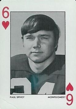 1973 Alabama Crimson Tide Playing Cards (White Backs) #6♥ Paul Spivey Front