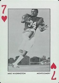 1973 Alabama Crimson Tide Playing Cards (White Backs) #7♥ Mike Washington Front