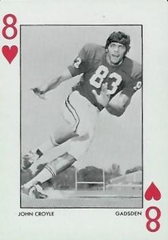 1973 Alabama Crimson Tide Playing Cards (White Backs) #8♥ John Croyle Front