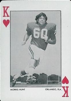 1973 Alabama Crimson Tide Playing Cards (White Backs) #K♥ Morris Hunt Front