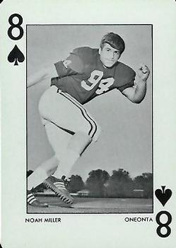 1973 Alabama Crimson Tide Playing Cards (White Backs) #8♠ Noah Miller Front