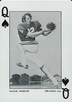 1973 Alabama Crimson Tide Playing Cards (White Backs) #Q♠ Wayne Wheeler Front
