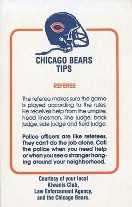 1981 Chicago Bears Police #NNO Allan Ellis Back