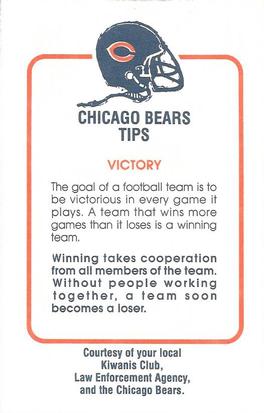 1981 Chicago Bears Police #NNO Dennis Lick Back