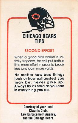 1981 Chicago Bears Police #NNO Walter Payton Back