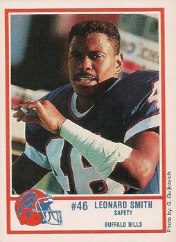1989 Buffalo Bills Police #7 Leonard Smith Front