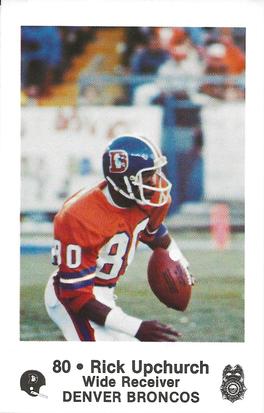 1982 Denver Broncos Police #80 Rick Upchurch Front