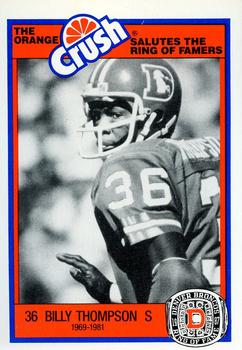 1987 Orange Crush Denver Broncos #1 Billy Thompson Front