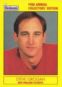 1988 Holsum New England Patriots #3 Steve Grogan Front