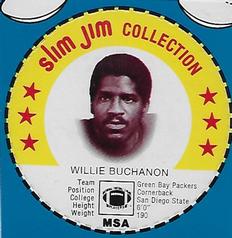 1978 Slim Jim #NNO Willie Buchanon Front