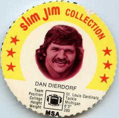 1978 Slim Jim #NNO Dan Dierdorf Front