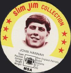 1978 Slim Jim #NNO John Hannah Front