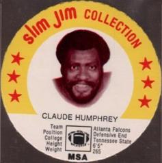 1978 Slim Jim #NNO Claude Humphrey Front