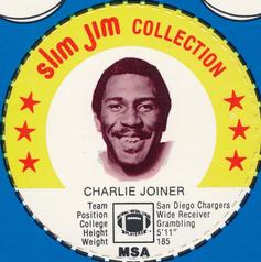 1978 Slim Jim #NNO Charlie Joiner Front