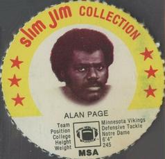 1978 Slim Jim #NNO Alan Page Front