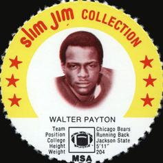 1978 Slim Jim #NNO Walter Payton Front