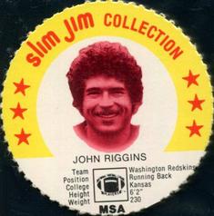 1978 Slim Jim #NNO John Riggins Front