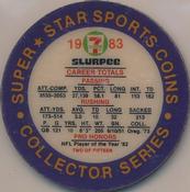 1983 7-Eleven Super Star Sports Coins #2 Dan Fouts Back