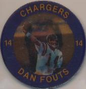 1983 7-Eleven Super Star Sports Coins #2 Dan Fouts Front