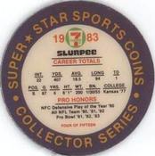 1983 7-Eleven Super Star Sports Coins #4 Nolan Cromwell Back
