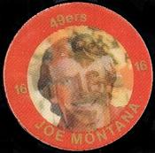 1983 7-Eleven Super Star Sports Coins #6 Joe Montana Front