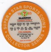 1983 7-Eleven Super Star Sports Coins #8 Hugh Green Back