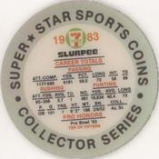 1983 7-Eleven Super Star Sports Coins #10 Danny White Back