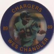 1983 7-Eleven Super Star Sports Coins #11 Wes Chandler Front