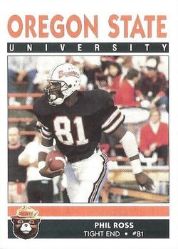 1988 Oregon State Beavers Smokey #NNO Phil Ross Front