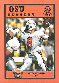 1990 Oregon State Beavers Smokey #NNO Matt Booher Front