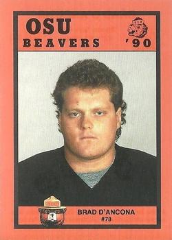 1990 Oregon State Beavers Smokey #NNO Brad D'Ancona Front