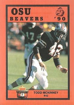 1990 Oregon State Beavers Smokey #NNO Todd McKinney Front