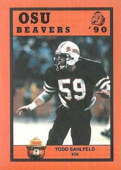 1990 Oregon State Beavers Smokey #NNO Todd Sahlfeld Front