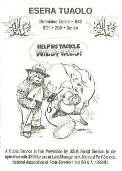 1990 Oregon State Beavers Smokey #NNO Esera Tuaolo Back