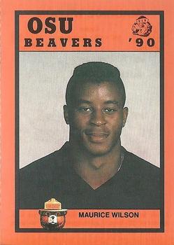 1990 Oregon State Beavers Smokey #NNO Maurice Wilson Front