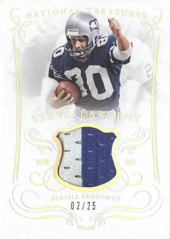 2014 Panini National Treasures - Materials Silver #M-SL Steve Largent Front