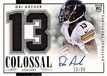 2014 Panini National Treasures - Rookie Colossal Jersey Number Signatures #RCN-DA Dri Archer Front