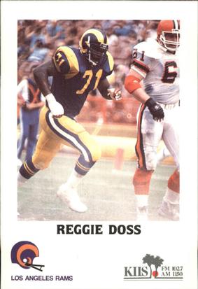 1985 Los Angeles Rams Police #NNO Reggie Doss Front