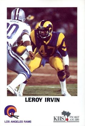 1985 Los Angeles Rams Police #NNO LeRoy Irvin Front