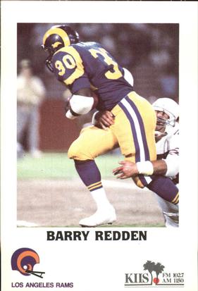 1985 Los Angeles Rams Police #NNO Barry Redden Front