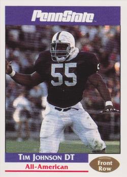 1991-92 Front Row Penn State Nittany Lions All-Americans #22 Tim Johnson Front