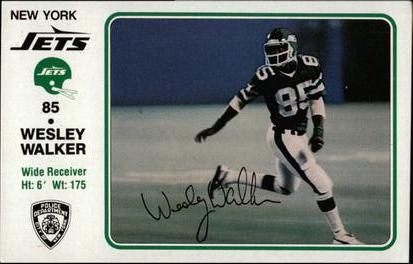1981 New York Jets Police #85 Wesley Walker Front