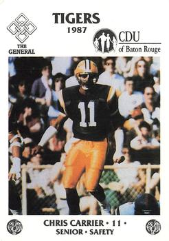 1987 LSU Tigers Police #5 Chris Carrier Front
