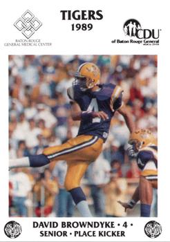 1989 LSU Tigers Police #2 David Browndyke Front