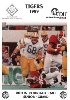 1989 LSU Tigers Police #4 Ruffin Rodrigue Front