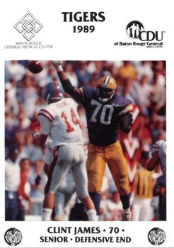 1989 LSU Tigers Police #6 Clint James Front