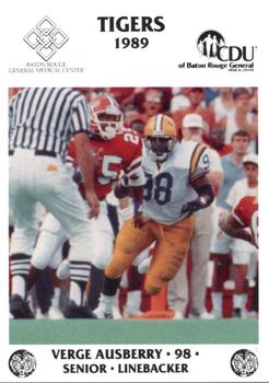 1989 LSU Tigers Police #12 Verge Ausberry Front