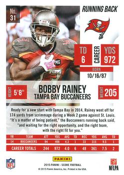 2015 Score #31 Bobby Rainey Back